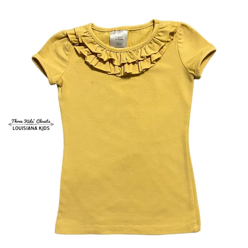 Persnickety 18m Yellow Ruffle Collar Shirt